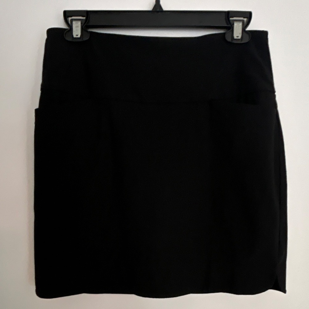 S.C.&CO. Knit Solid Black Short Skort Stretch Pockets Women's Size S